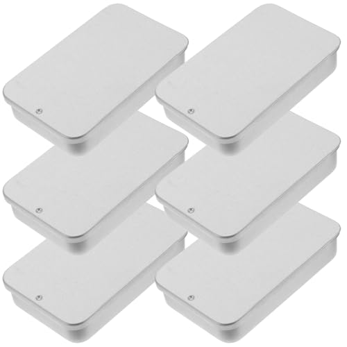 CRILSTYLEO 6stücke Teiliges Metall Schiebedeckel Blechdose Praktische Aufbewahrungsbox Für Süßigkeiten Pillen Schmuck Tragbare Und Multifunktionale Metallbehälter Mit Deckel von CRILSTYLEO