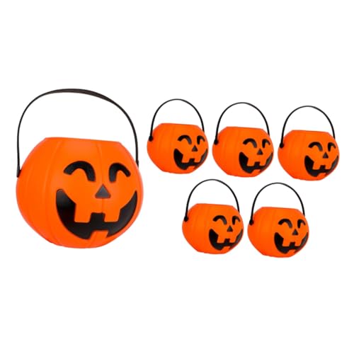 CRILSTYLEO 6 Stück Teiliges Halloween Kürbis Süßigkeitseimer Tragbar Leicht Halloween Party Deko Candy Holder Wiederverwendbar Festliches Design CRILSTYLEO 6 Stück Teiliges Halloween Kürbis Süßigkeitseimer Tragbar Leicht Halloween Party Deko Candy Holder Wiederverwendbar Festliches Design von CRILSTYLEO