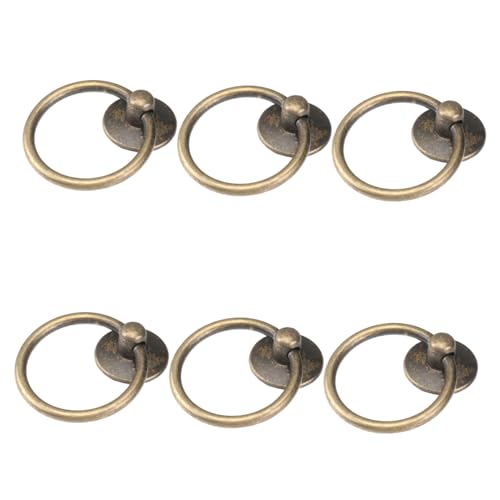 CRILSTYLEO 6 Stück Teiliges Runder Schwarzer Türgriff für Möbel Vintage Pull Ring für Schrank und Kommode Praktisch und Dekorativ CRILSTYLEO 6 Stück Teiliges Runder Schwarzer Türgriff für Möbel Vintage Pull Ring für Schrank und Kommode Praktisch und Dekorativ von CRILSTYLEO