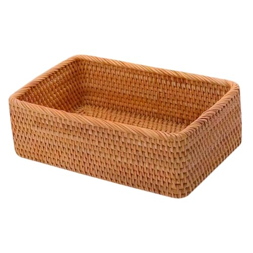 CRILSTYLEO Handgewebter Rattan-Aufbewahrungskorb Organizer für Spielzeug Snacks Heimdekoration kleiner Korb CRILSTYLEO Handgewebter Rattan-Aufbewahrungskorb Organizer für Spielzeug Snacks Heimdekoration kleiner Korb von CRILSTYLEO