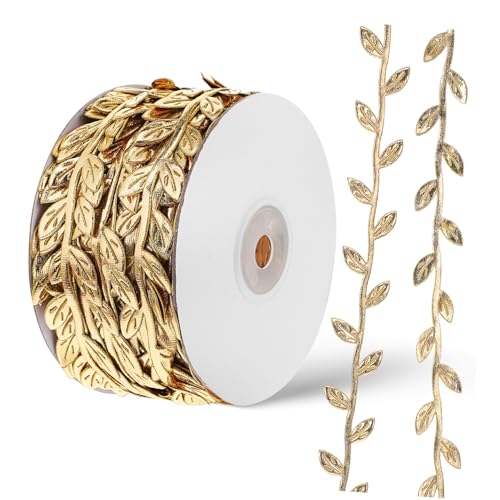 CRILSTYLEO Blumen Rattan Beleuchtung Party Dekorationsband Blattband Zum Basteln Blattrankenband Rankendekorationen Blätterdekor Bastelband Blattband Rankenseilband Goldener Stoff CRILSTYLEO Blumen Rattan Beleuchtung Party Dekorationsband Blattband Zum Basteln Blattrankenband Rankendekorationen Blätterdekor Bastelband Blattband Rankenseilband Goldener Stoff von CRILSTYLEO