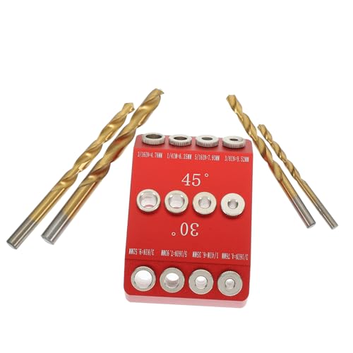 CRILSTYLEO Bohrführung Winkel Bohrschablone Verstellbar mit Bohrer für Holz Treppenbau und Gerade Robust Langlebig Holzbohrhilfe CRILSTYLEO Bohrführung Winkel Bohrschablone Verstellbar mit Bohrer für Holz Treppenbau und Gerade Robust Langlebig Holzbohrhilfe von CRILSTYLEO