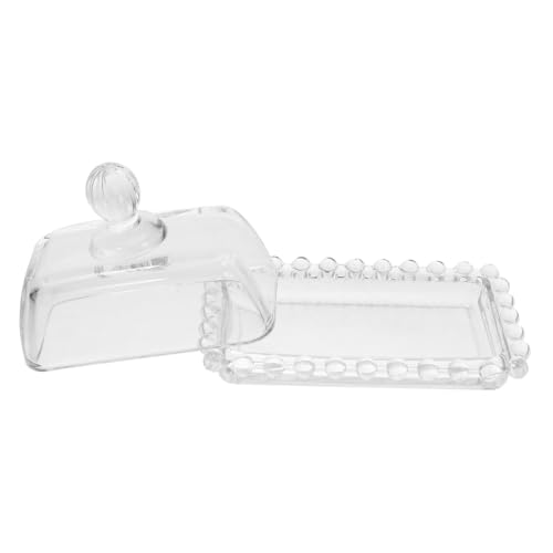 CRILSTYLEO Transparente Butterdose Mit Deckel Käseteller Aufbewahrungsteller Für Snacks Und Desserts von CRILSTYLEO