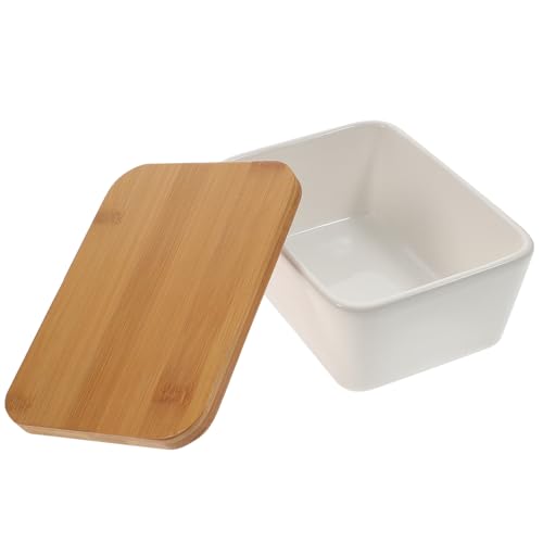 CRILSTYLEO Butterdose Keramik Für Küche Mit Deckel Porzellan Aufbewahrungsbox Teller von CRILSTYLEO