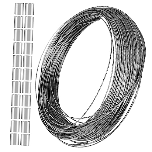 CRILSTYLEO Drahtseil mit Aluminiumhülsen Rostfreies Kabel für DIY Balustraden und Wäscheleinen Hohe Tragkraft Langlebig und Vielseitig Einsetzbar CRILSTYLEO Drahtseil mit Aluminiumhülsen Rostfreies Kabel für DIY Balustraden und Wäscheleinen Hohe Tragkraft Langlebig und Vielseitig Einsetzbar von CRILSTYLEO