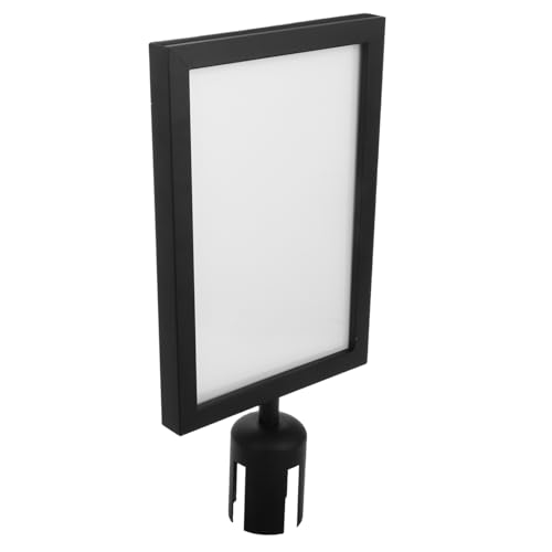 CRILSTYLEO Edelstahl Hinweisschildrahmen für Absperrständer Doppelseitig Moderner Aufsatzrahmen für Schilder Stabiler Ständer für Portrait Landscape anzeige für Flughäfen und Öffentliche von CRILSTYLEO