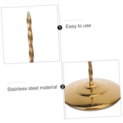 CRILSTYLEO Edelstahl Ticket Stabber Gold mit Rutschfestem Sockel Stabiler Quittungshalter für Restaurant und Praktische Rechnungsgabel für Effiziente Ablage von Menüs und Belegen Langlebig CRILSTYLEO Edelstahl Ticket Stabber Gold mit Rutschfestem Sockel Stabiler Quittungshalter für Restaurant und Praktische Rechnungsgabel für Effiziente Ablage von Menüs und Belegen Langlebig von CRILSTYLEO