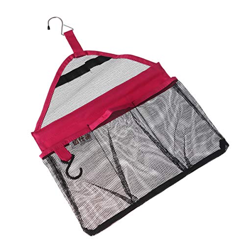 CRILSTYLEO Netz-duschtasche Zum Aufhängen in Dreieckiger Form Mit DREI Aufbewahrungsfächern Aus Kunststoff Für Badezimmer-zubehör Und Aufbewahrung von CRILSTYLEO