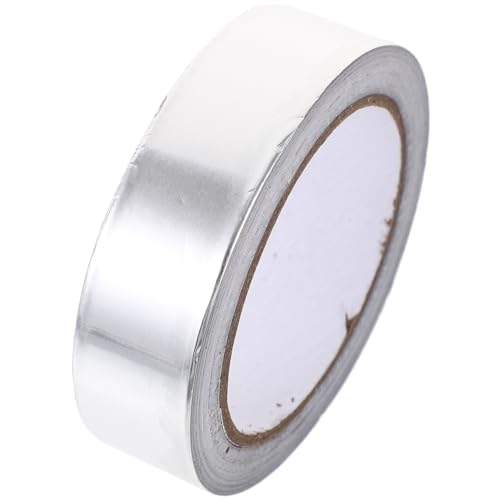 CRILSTYLEO Hochtemperatur Aluminiumfolienband Selbstklebendes Isolierband für Hvac Wasser und Dampfdichtungen Aluminium Tape für Abdichtung und Isolation Breit für Verschiedene Anwendungen von CRILSTYLEO