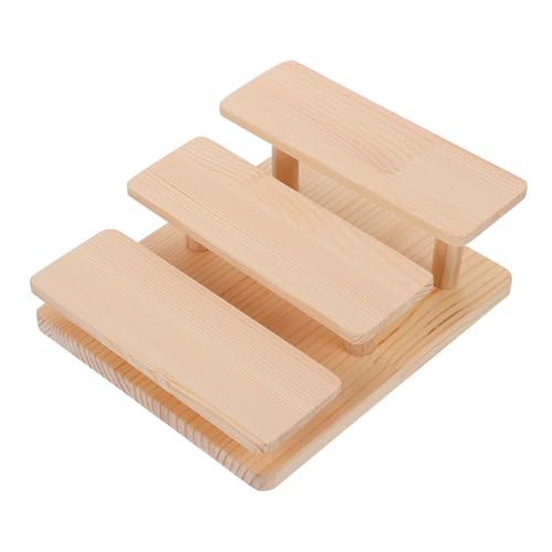 CRILSTYLEO Massivholz Brillenständer Stufigem Design Schmuck Sonnenbrillen Display Rack Vielseitiger Organizer für Zuhause und Einzelhandel Elegantes Tischdekorationsregal von CRILSTYLEO