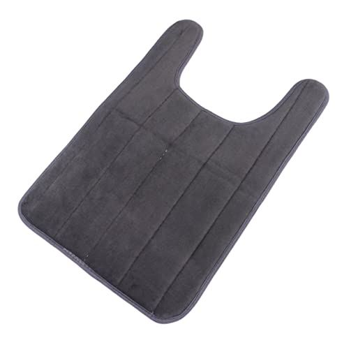 CRILSTYLEO Memory Foam U Förmige Badematte Rutschfester Toilettenvorleger Dunkelgrau Waschbare Badezimmermatte mit Skid Rückseite von CRILSTYLEO