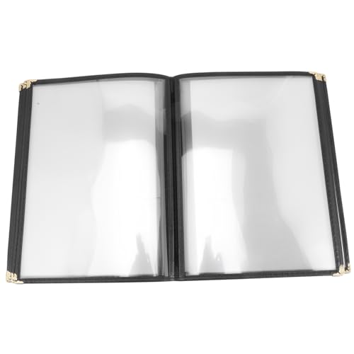 CRILSTYLEO PVC Transparentes Menüschutzcover Wiederverwendbarer Speisekartenhalter aus Hochwertigem PVC für Restaurant Bar Preislisten Papier-einleger Schützend von CRILSTYLEO