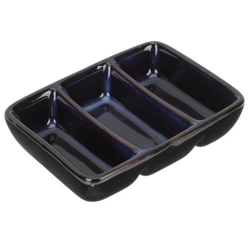 CRILSTYLEO Porzellan Dip-schalen Mit Fächern Japanisches Design Für Sojasauce Dips Und Gewürze Praktisch Und Leicht Zu Reinigen Für Zuhause Und Restaurants Katzenaugenblau von CRILSTYLEO