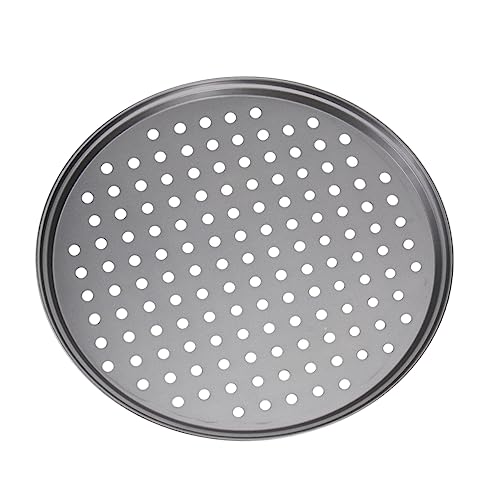 CRILSTYLEO Rund Pizzablech 12 Cm Mit Löchern Antihaftbeschichtung Für Pizza Backblech von CRILSTYLEO
