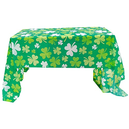 CRILSTYLEO Irische Tapete St Patrick's Day Tischdecke Kleeblatt-Muster Dekorative Party-tischdecke Festliche Tischdecke von CRILSTYLEO