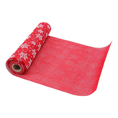 CRILSTYLEO Weihnachtliche Schneeflocken Tischdecke Bedruckte Tischläufer Langlebiger Stoff Einfach Zu Reinigen Für Festliche Atmosphäre Für Weihnachtsfeiern Und Dekoration von CRILSTYLEO