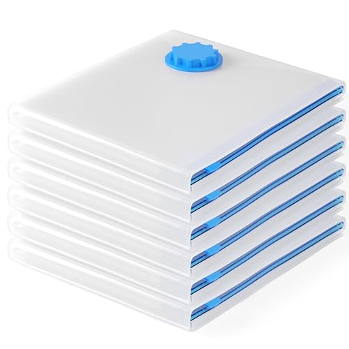 CRINSTON – Vakuumbeutel für Kleidung (6 Stück 60x40 cm) Vakuum Wiederverwendbar Kleiderbeutel für Kleidung Bettdecken Bettwäsche Kissen. Geeignet für Staubsauger oder Handpumpe. von CRINSTON