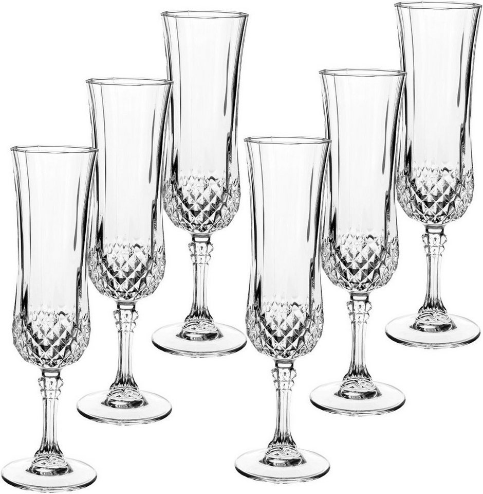 CRISTAL D´ARQUES Sektglas 6 Sektgläser Longchamp Eclat von CRISTAL D´ARQUES