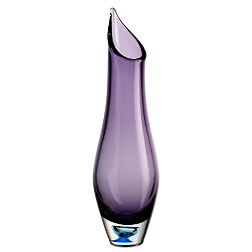 Blumenvase, Blütenvase, Glas Vase Calla, violett, 38 cm, moderner Style (Art Glass Powered by Cristalica) von CRISTALICA