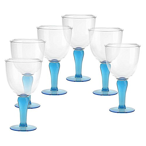 CRISTALICA 6 X Eisschale Dessertschale Eisbecher Glas Campania Aquamarin 22,5 cm Gelato Vero von CRISTALICA