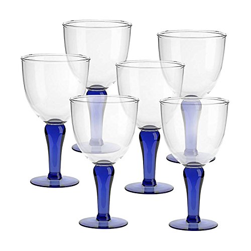 CRISTALICA 6 X Eisschale Dessertschale Eisbecher Glas Campania Blau 22,5 cm Gelato Vero von CRISTALICA