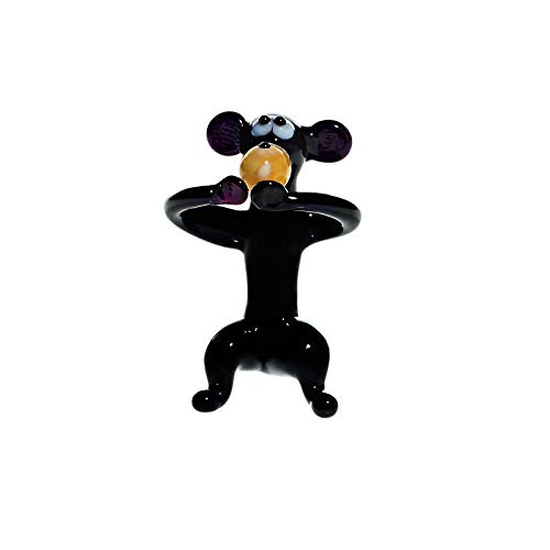 CRISTALICA AFFE Mund Mini Plus 4-5cm Glas Tiere Figuren Sammeln Vitrine Miniatur Zoo von CRISTALICA