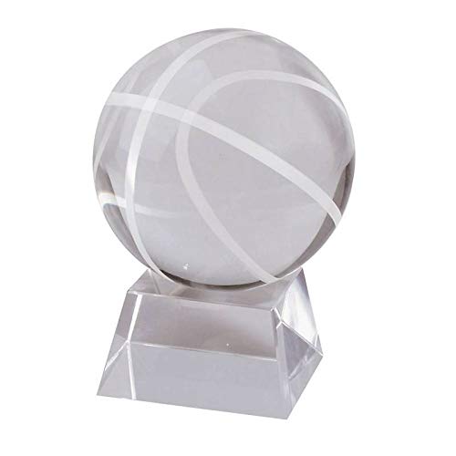 CRISTALICA Basketball Glas Pokal 8cm inkl Glassockel und Geschenkverpackung von CRISTALICA
