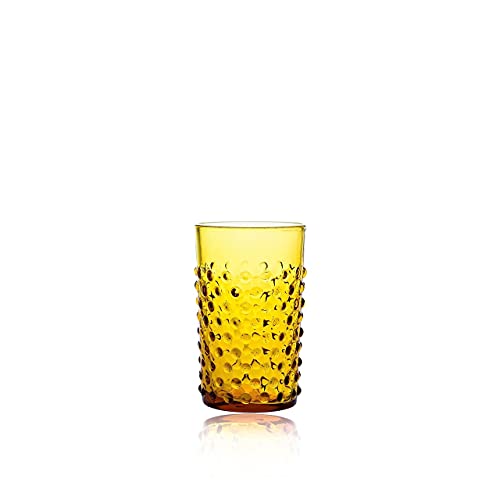 Becherglas Bobbles 200ml Trinkglas Wasser Saft Limonade Noppen Kristall orange Becherglas Bobbles 200ml Trinkglas Wasser Saft Limonade Noppen Kristall orange von CRISTALICA