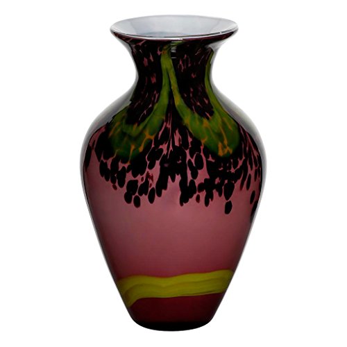 CRISTALICA Blumenvase Bouquet Vase Glas Vase Java Violet Multicolor 37 cm Tischvase Tischdeko Hochzeitdeko von CRISTALICA