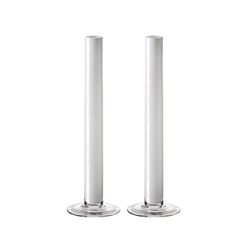 CRISTALICA Blumenvase Stangenvase Glas Vase Tischvase Raumdekoration Asia 2er Set H 30cm Weiß CRISTALICA Blumenvase Stangenvase Glas Vase Tischvase Raumdekoration Asia 2er Set H 30cm Weiß von CRISTALICA
