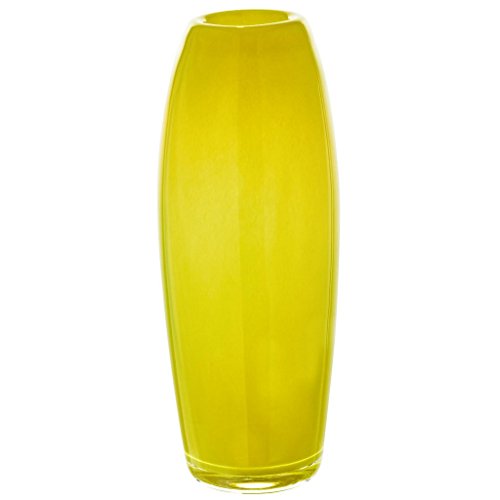 CRISTALICA Bouquet Vase Blumenvase VIP Stiller Gelb H 21 cm Handgemachte und Mundgeblasene Glasvase Tischvase von CRISTALICA