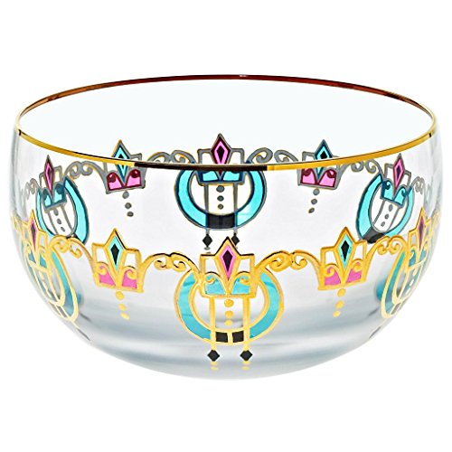 CRISTALICA Dessertschale Kompottschale Schale Endless Summer D 13 cm aufwendig Handbemalt Hochwertiges Glas von CRISTALICA
