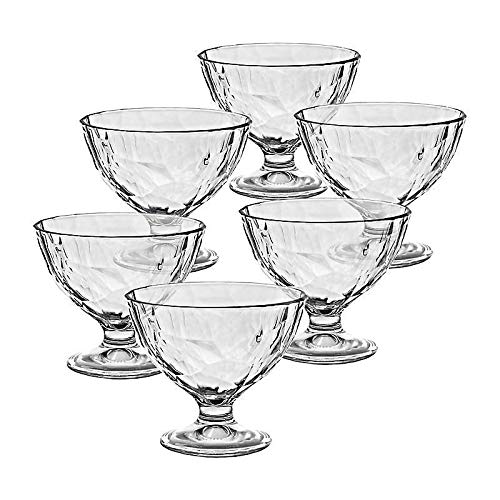 CRISTALICA Eisbecher 6er-Set Eiscremeglas Dessertschale Diamond Bambini 360ml Gelato Vero von CRISTALICA