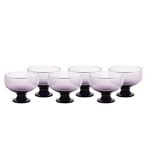 CRISTALICA Eiscremeglas Eisbecher Desserschale lila Puro Colori 6er-Set 320ml Gelato von CRISTALICA