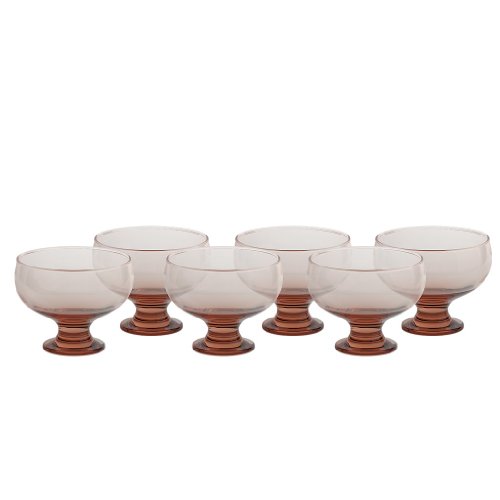 CRISTALICA Eiscremeglas Eisbecher Desserschale rosa Puro Colori 6er-Set 320ml Gelato von CRISTALICA