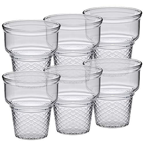 CRISTALICA Eiscremeglas Eisbecher Eiswaffel-Becher 6er-Set Bambini Gelato 250ml von CRISTALICA