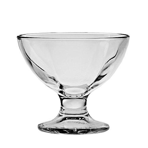 Eisschale Dessertschale Eisbecher Glas Mughetto Transparent 190 ml Gelato Vero von CRISTALICA