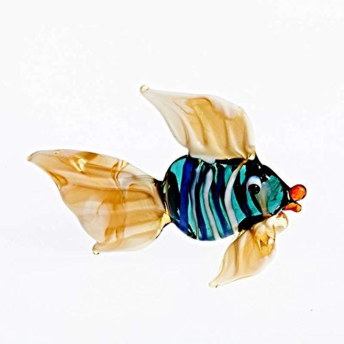 CRISTALICA Fisch Mini Plus 4-5cm Glas Tiere Figuren Sammeln Vitrine Miniatur Aquarium von CRISTALICA