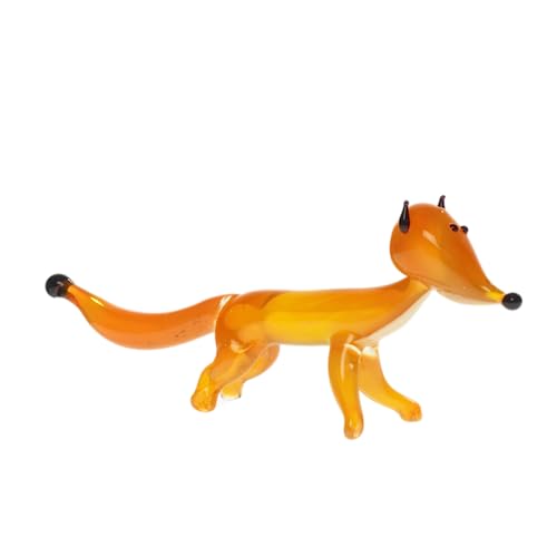 CRISTALICA Fuchs Mini Plus 4-5cm Glas Tiere Figuren Sammeln Vitrine Miniatur Waldbewohner von CRISTALICA