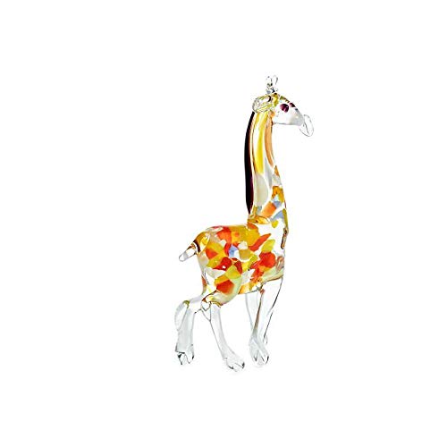 CRISTALICA Giraffe Midi 6-8cm Glas Tiere Figuren Sammeln Vitrine Miniatur Zoo von CRISTALICA