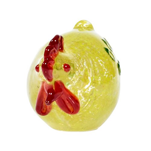 CRISTALICA Glas Figur Tier Huhn Deko Henne Statue Glucke Gelb 5 cm Tier von CRISTALICA