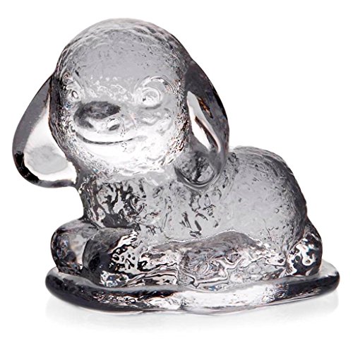 CRISTALICA Glas Figur Tier Statue für Vitrine La mm Liegend Transparent Bleikristall von CRISTALICA