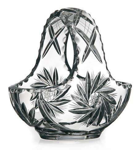 CRISTALICA Glaskorb Schleuderstern 12cm Körbchen Pralinenschale Ostern Bleikristallglas von CRISTALICA