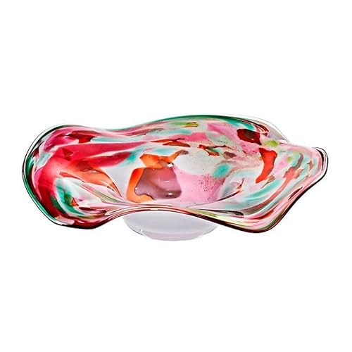 Glasschale Jozefina Multi Art Queen 41cm Kristallglas Deko Hand Made von CRISTALICA