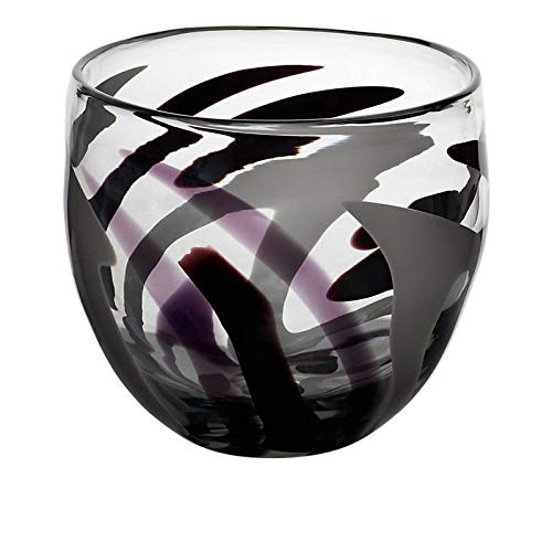 Cristalica Glasschale Obstschale Schüssel Flame 21cm Glas violett von CRISTALICA