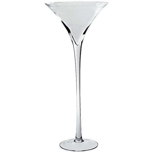 CRISTALICA Glasschale auf Fuß Martini XXL Famous 70cm Kerzenhalter Deko Klarglas Geschenk von CRISTALICA