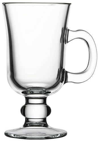 CRISTALICA Glastasse Irish Coffee 230 ml Teetasse Kaffeetasse Becher mit Henkel von CRISTALICA