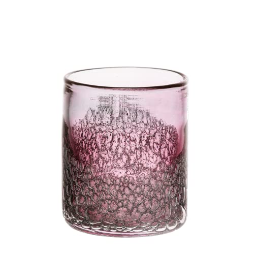 CRISTALICA Glasvase Bub 14cm Zylinder Blumenvase mundgeblasen Windlicht rosa von CRISTALICA
