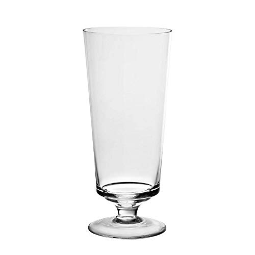 Glasvase Frühlingsvase Blumenvase 22cm transparent Bleikristall von CRISTALICA