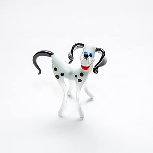 CRISTALICA Hund Dalmatiner Medium 8-15cm Glas Figuren Sammeln Vitrine Miniatur Haustier von CRISTALICA